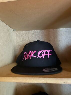 Dior Black Trucker Hat with Pink Embroidery